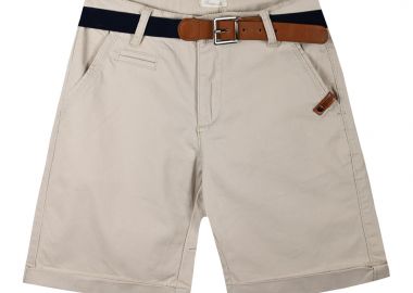 Μονόχρωμη βερμούδα με ζώνη για αγόρι για επίσημες εμφανίσεις | ΜΠΕΖ - Energiers - 